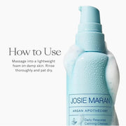 Josie Maran Argan Apothecary Daily Response Calming Facial Cleanser - Gentle Exfoliating Face Wash for Pores & Sensitive S...