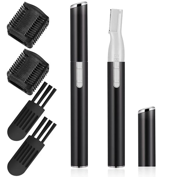 Chumia 2 Pcs Electric Eyebrow Trimmer Women Precision Face Razors Mini Shaver with Comb Christmas Women Gift Battery Opera...