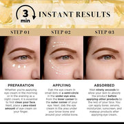 Temporary eye tightener eye cream