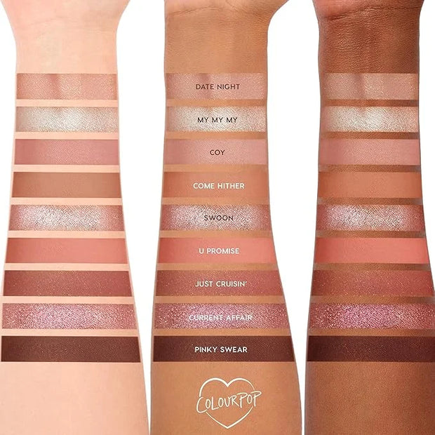 ColourPop Eyeshadow Palette - Eye Makeup Palette with Matte, Metallic, Matte Sparkle & Glitter Finishes - High-Pigment Eye...