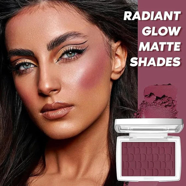 Berry Blush Powder Blush for Cheeks with Brush, Matte Blush Palette Blush Powder Face Blusher, Natural Blendable Formula S...