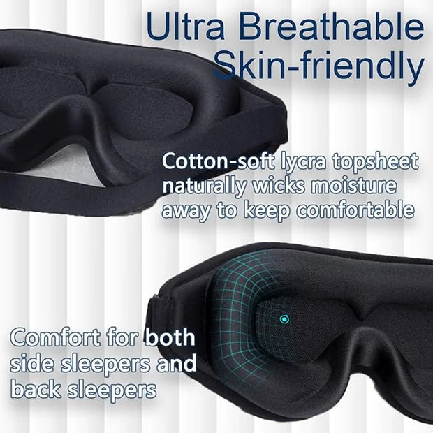 Eye Mask for Lash Extensions, Sleep Mask for Lash Extensions, Zero Eye Pressure 3D Contoured Lash Extension Sleep Mask - P...