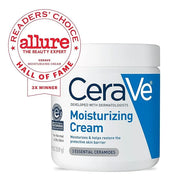 CeraVe Moisturizing Cream, Body and Face Moisturizer for Dry Skin, Body Cream with Hyaluronic Acid and Ceramides, Daily Mo...