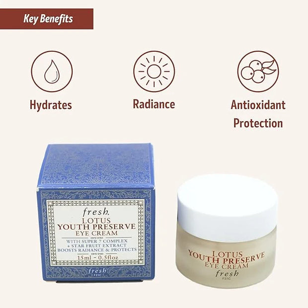 Fresh Fresh lotus youth preserve eye cream, 0.5oz, 0.5 Ounce - Product Image