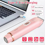 Glow Aura Womens Shaver, Bikini Trimmer for Women, Glow Aura Electric Razor, Comfort 2 in 1 Electric Lady Shaverr, Dual He...