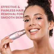 Eyebrow Facial Hair Remover - 2 in 1 Rechargeable Eyebrow Trimmer and Facial Hair Removal for Women, Painless Electric Hai...