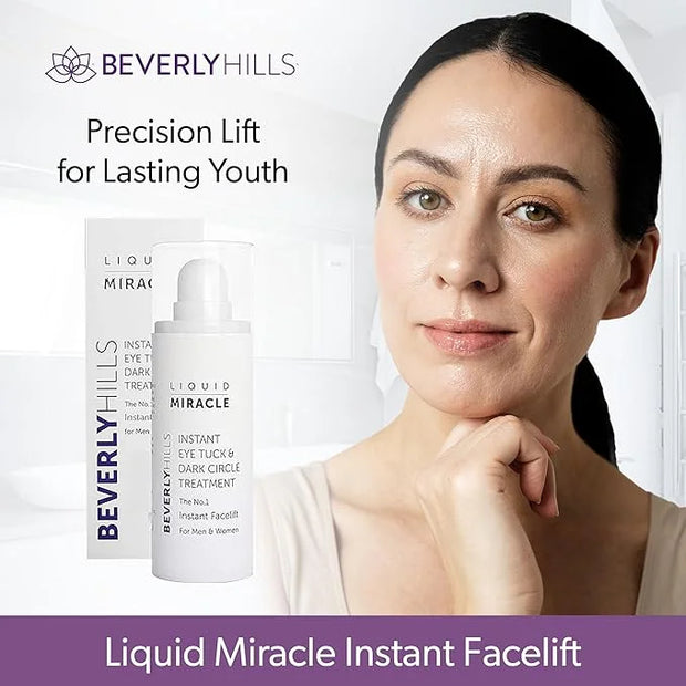 Beverly Hills Instant Facelift Anti Aging Eye Serum Treatment & Mens Instant Facelift Bundle with Discount - For Dark Circ...