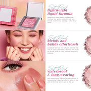 Face Blush Foundation Natural Brightening Silky Moisturizing Sodium Hyaluronate Bakery Crafted Glittering Powder - Product...