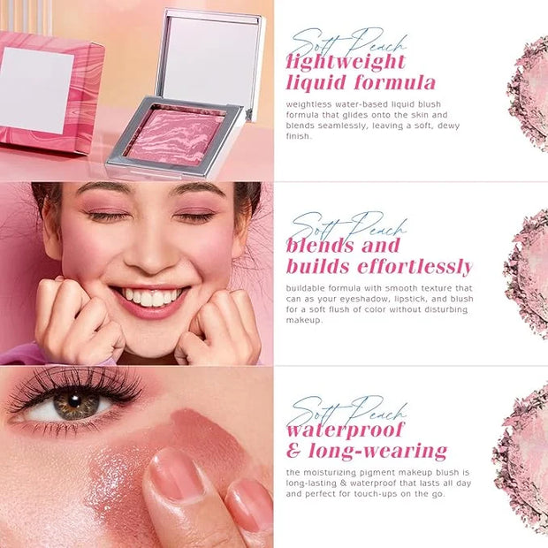 Face Blush Foundation Natural Brightening Silky Moisturizing Sodium Hyaluronate Bakery Crafted Glittering Powder - Product...