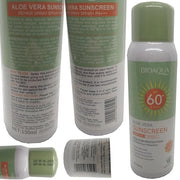 BIOAQUA Aloe Vera Sunscreen Spray SPF60+ PA+++ UVA/UVB Repair Refreshing Moisturizing Waterproof Sweat Resistant 150ml / 5...