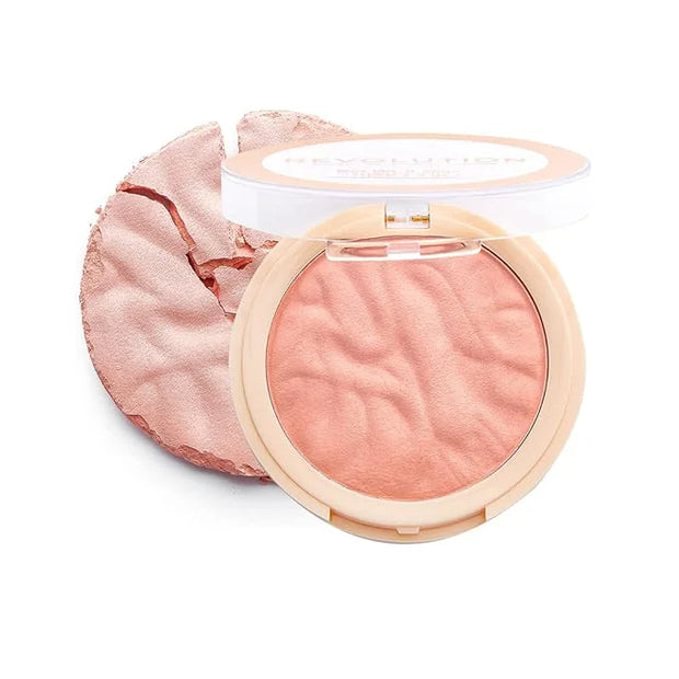Revolution, Blusher Reloaded, Pressed Powder Face Blusher, Highly Pigmented & Long-Lasting Formula, Peaches & Cream, 0.26 ...