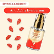 Retinol & Goji Berry Under Eye Serum - Dermatologist Tested, Diminishes Fine Lines, Wrinkles, Eye Bags & Dark Circles , Cl...