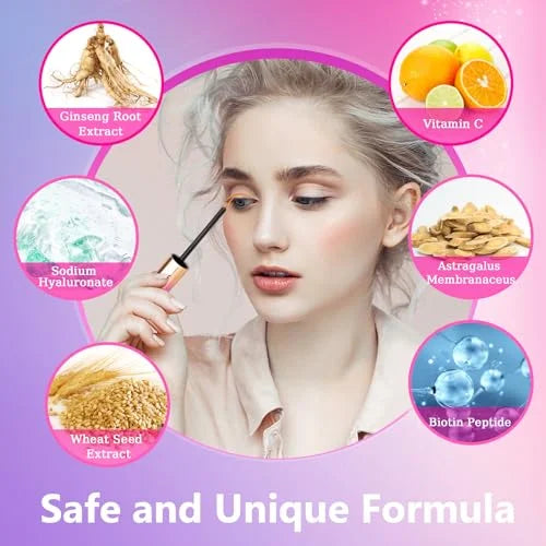 Eyelash Growth Serum, Rapid Lash Enhancing Serum with Natural Ingredients for Longer, Fuller Thicker Looking Lashes Vegan ...