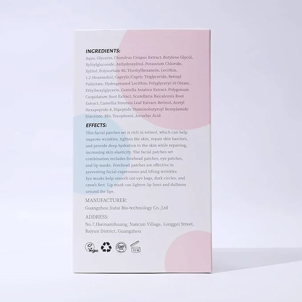 Forehead Wrinkle Patches,Under Eye Patches and Lip Mask 30 PCS. Face Masks Skincare With Retinol Serum For Anti-aging Puff...