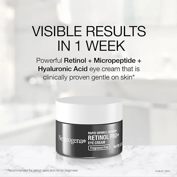 Neutrogena Rapid Wrinkle Repair Retinol Pro+ Anti-Wrinkle Eye Cream, Targeted Eye Cream for Wrinkles & Dark Circles, Formu...