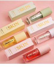 2Pack Big Brush Head Hydrating Lip Glow Oil Plumping Lip Tint, Hydrating Lip Gloss Tinted Lip Balm Transparent Lip Care, L...