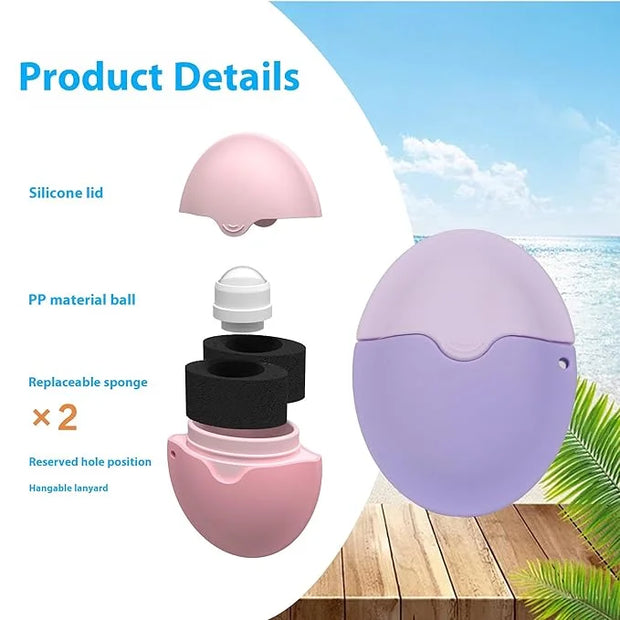 Sponge Sunscreen Applicator,Refillable Roll Include Replacement sponges for Kids, Adults,Families,Travel Size Holds Friend...