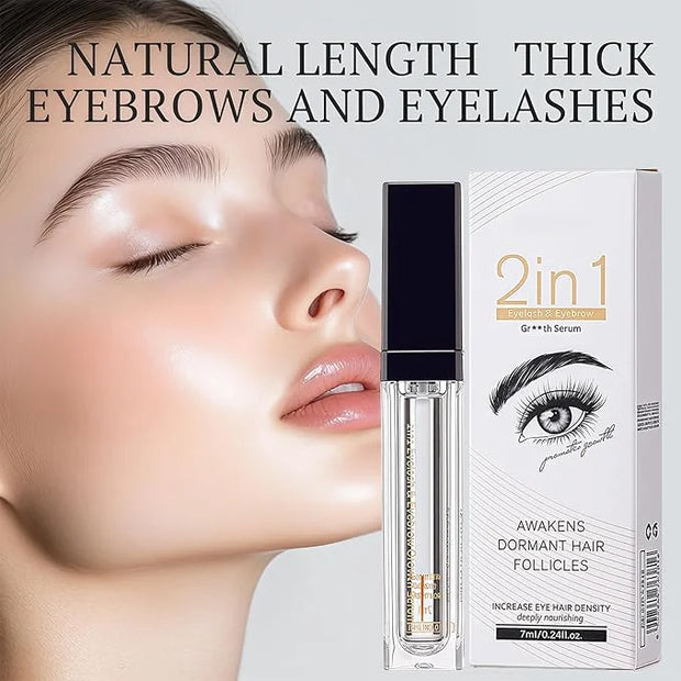 2-Pack 2 In 1 Lash Eyelash Growth Serum - Nourishing Formula for Curled, Dense & Resilient Lashes, Strengthening Treatment...