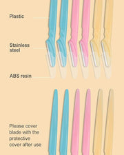 MoHern Dermaplane Razor, 60 Pcs Face Razors for Women and Men, Multipurpose Eyebrow Razor, Dermaplaning Tool for Face Mult...