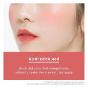 A'PIEU Juicy-Pang Jelly Blusher [RD01] (0.17 oz) - Soft Touch Cheek Color with Creamy Powdery Texture for Natural Dewy-Fin...