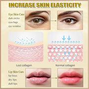 30 Pairs 24K Gold Eye Masks & Lip Masks,Crystal Collagen Eye Patches for Puffy Eyes, Effectively Moisturizing Lip & Eye Sk...