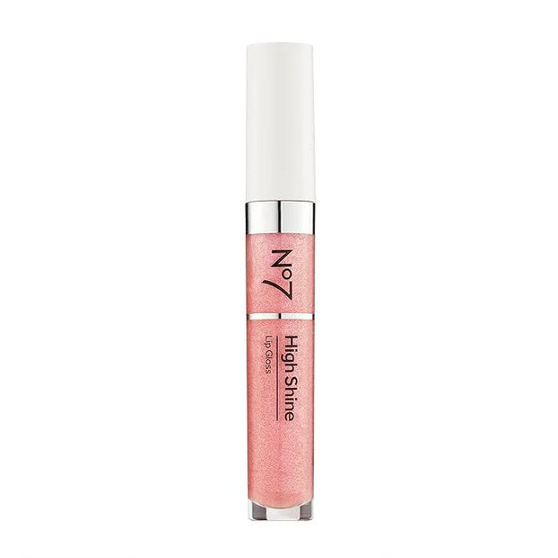 No7 High Shine Lip Gloss - Pink Slip - Moisturizing, High-Shine Lip Gloss with Jojoba Oil for Lips - Hydrating, Longwear L...