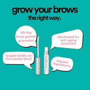 nuorganic 'Cosmic Brow' Eyebrow Serum for Growth | Natural Eye Brow Serum for Thicker, Longer, More Defined Brows | 4 Mont...