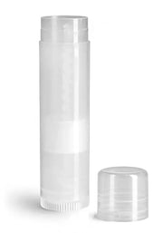 144 Natural Plastic Empty Lip Balm Crafting