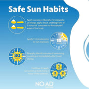 NO-AD SPF 50 Sunscreen Lotion | Hypoallergenic | Broad Spectrum UVA/UVB Protection | Water Resistant | Octinoxate & Oxyben...