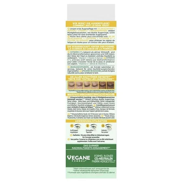 Garnier Eye Cream, With 4% Vitamin C, Brightening Eye Treatment For Dark Circles, Prevents Under Eye Bags And Puffiness, V...