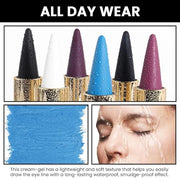 Kaely 4Pcs Light Blue Green Purple Red Gel Eyeliner Pencil,Cream Waterproof Smudge Proof Eye Liner,Halloween Makeup,Eye Bl...