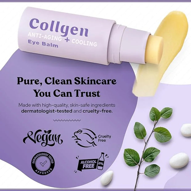 BellaBLISS Collagen Eye Balm Stick for Dark Circles, Puffiness & Wrinkles – Cooling Under Eye Cream with Collagen, Anti-Ag...
