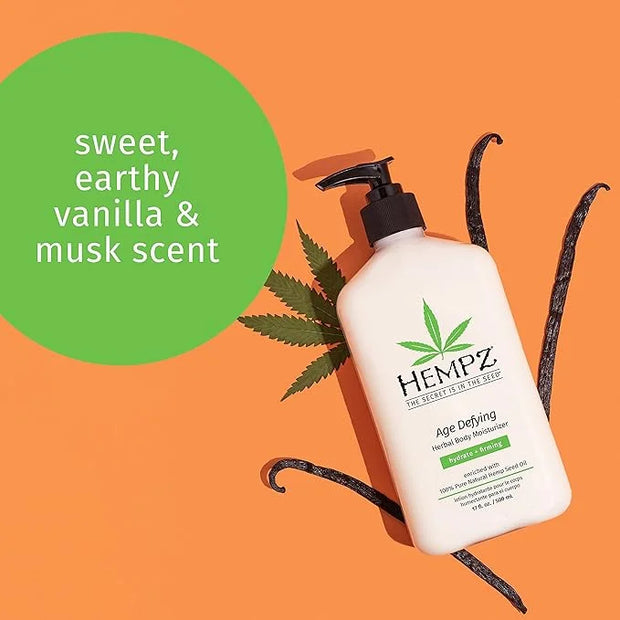 Hempz Age Defying Body Moisturizer, 17 Fl Oz, 2 Pack Bundle - Daily Herbal Moisturizer, Shea Butter Anti-Aging - Body Loti...