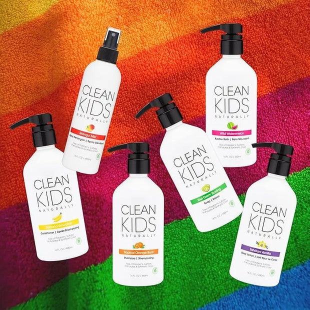 Clean Kids Naturally Tropical Orange Burst Shampoo, All-Natural, Gluten-free, Vegan, and Cruelty-free, Paraben-Free, EWG V...