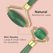 Beauty by Earth Jade Roller for Face - Smoothes Fine Lines & Wrinkles, Face Massager Skin Care Tools with Small Eye Roller...