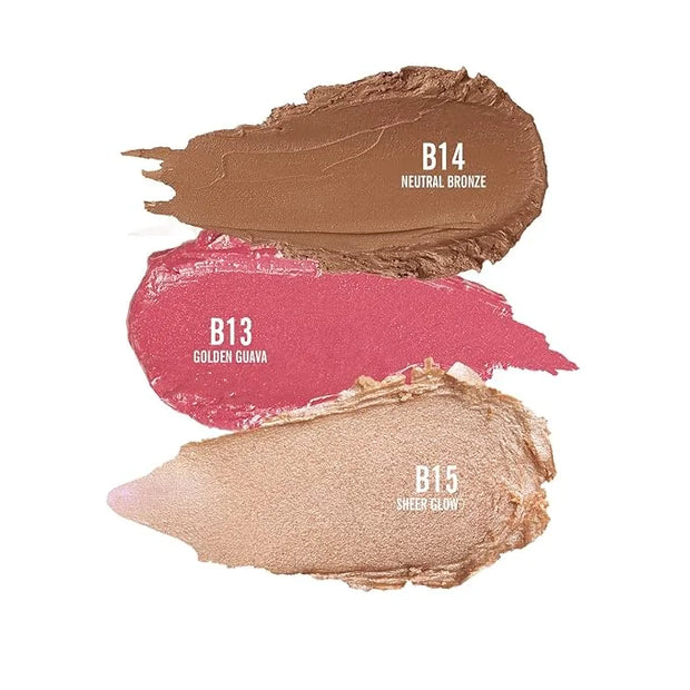 KIMUSE Multi Stick Trio Face Makeup, Cream Blush Stick for Cheeks & Lips, Contour Stick & Highlighter Makeup Sticks for Al...