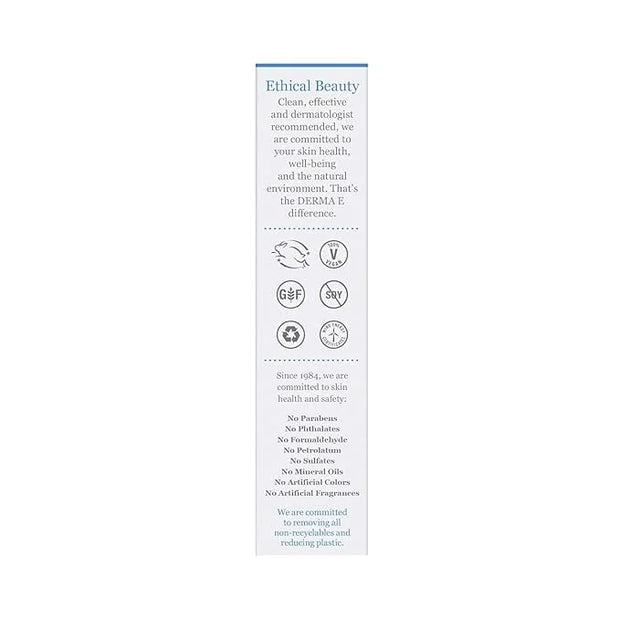 Derma E Hydrating Eye Cream, 0.5 oz | Firming and Lifting, Hyaluronic Acid Treatment, Under Eye and Upper Eyelid Cream, Re...