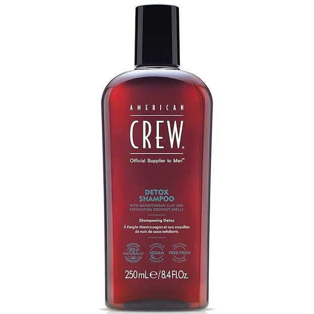 American Crew Detox Shampoo for Men, Naturally Derived, Vegan Formula, Citrus Mint Fragrance, 8.45 Fl Oz - Product Image