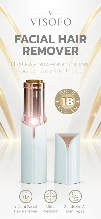 Flawless Facial Hair Removal for Women - Electric Razor Device, Small Dermaplaning Remover Tools Finishing Epilator Trimme...