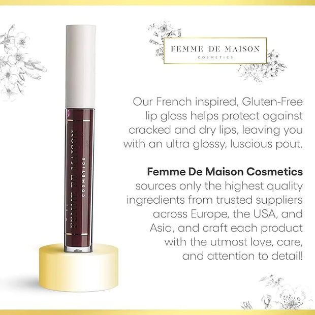 Cosmetics, Lustre Lip Gloss, Moisturizing, Long Lasting with Squalane & Vitamin E, 100% Gluten, Paraben & Phthalate-Free, ...