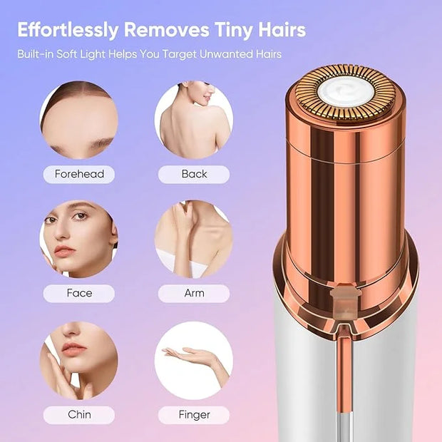 Facial Hair Remover for Women, Device, Remover Women Face, Finishing Touch Upper Lips, Chin & Cheeks, USB Rechargeable wit...