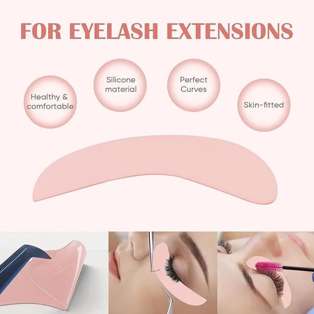 Libeauty Reusable Lash Extension eye pads 3 pairs Eyelash Lift/T-int Under Eye Gel Silicone Pads Patches Kit Soft and Skin...