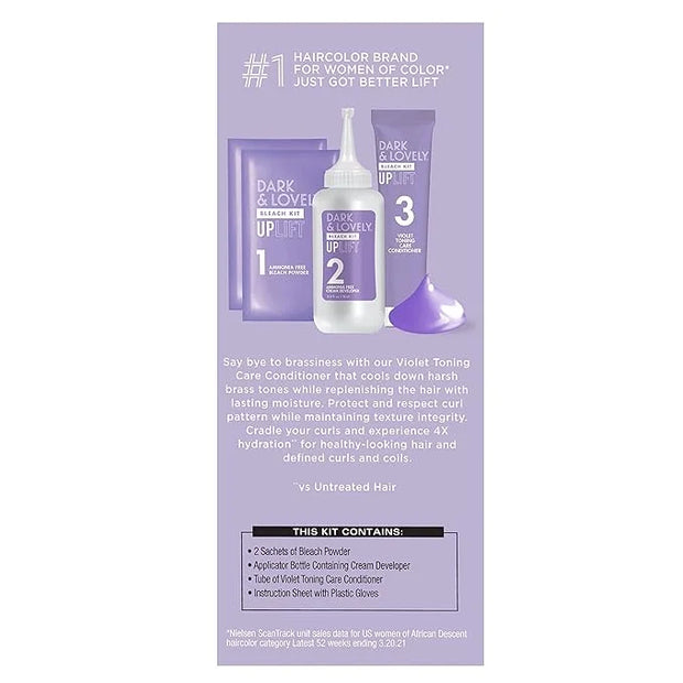 SoftSheen-Carson Interbeauty Dark and Lovely® Uplift Bleaching Kit for Blonde Hair, Includes Bleach Powder, Developer, and...