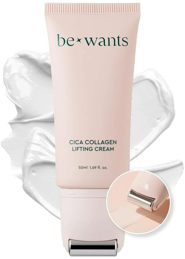 [K-Beauty] Bewants Cica Collagen Lifting Cream(1.7 fl oz) and Phyto Collagen Roll-On Eye Cream - Product Image