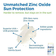 Waxhead Coral Reef Safe Sunscreen Stick - Zinc Oxide Sunscreen, Tattoo Sunscreen Stick Mineral Sunscreen Face Sunscreen St...