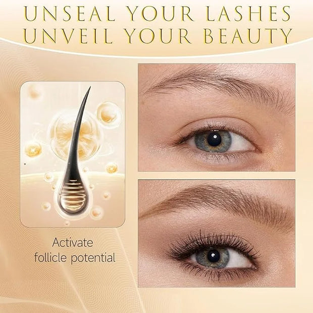 Natural Eyelash Growth Serum with 15 Plant Extracts, Lash Enhancement Formula - Product Image
