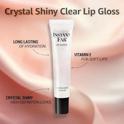 STUDIO LIMITED Instant Fab Crystal Shiny Clear Lip Gloss Long Lasting Ultra Hydrating Plumping Lip Gloss for women girls V...