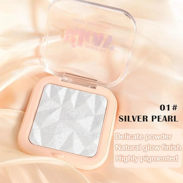 evpct Pearl White Silver Face Highlighter Makeup Shimmer