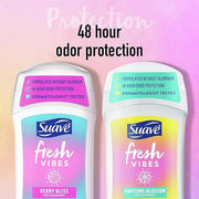 Suave Aluminum-Free Deodorant, Kids & Teen Girls – Fresh Vibes Berry Bliss & Awesome Blossom, 48H Protection, 1.2 Oz Ea - ...