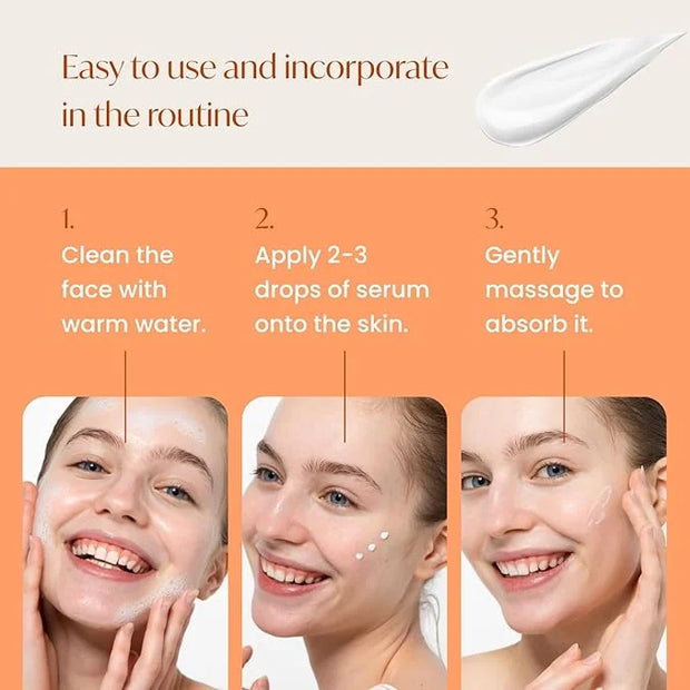 PLANTIFIQUE Korean Vitamin C Face Massage Serum and Gold Under Eye Patches for Puffy Eyes and Dark Circles 5 Pairs - Produ...